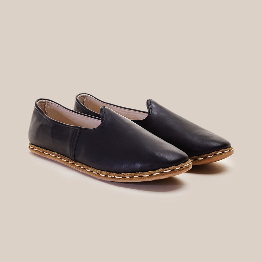 Sabah Shoes Mens 8/ Womens 9.5 Beirut Black Slip On Flats